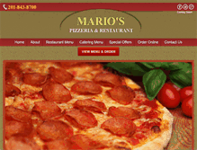 Tablet Screenshot of mariospizzanj.com